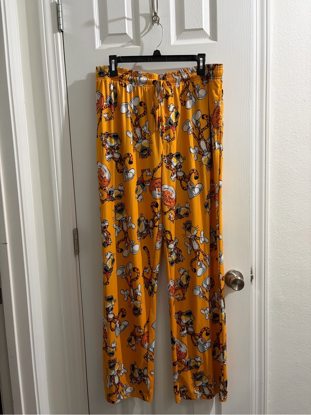 Orange Chester Cheetos Cartoon Print Wide Leg Lounge Pants